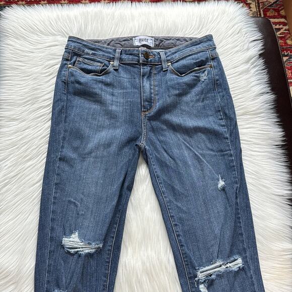 Paige Hoxton Ultra Skinny Distressed Jeans - Picture 3 of 8
